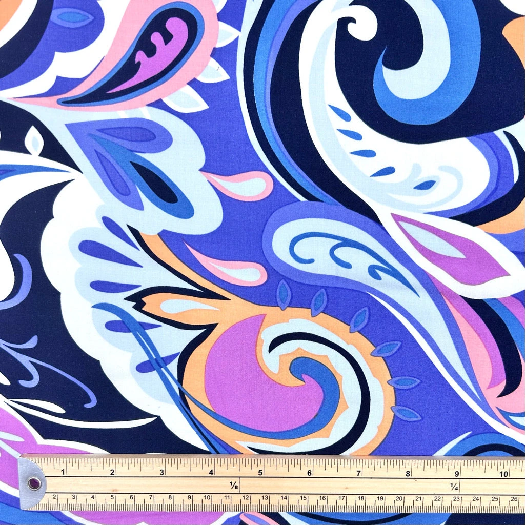 Surreal Bloom Viscose Poplin Fabric 2 Surreal Bloom Viscose Poplin Fabric - Image 2