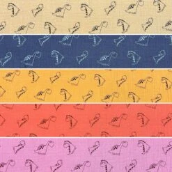 Drawn Dinosaurs Double Gauze Fabric