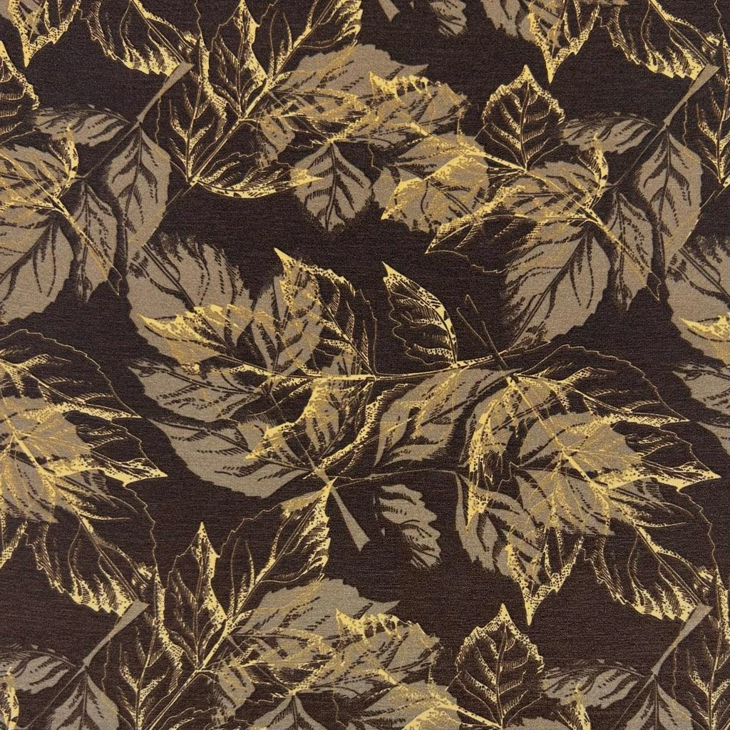 Brown Leaves Polyester Crepe Fabric 1 Brown Leaves Polyester Crepe Fabric