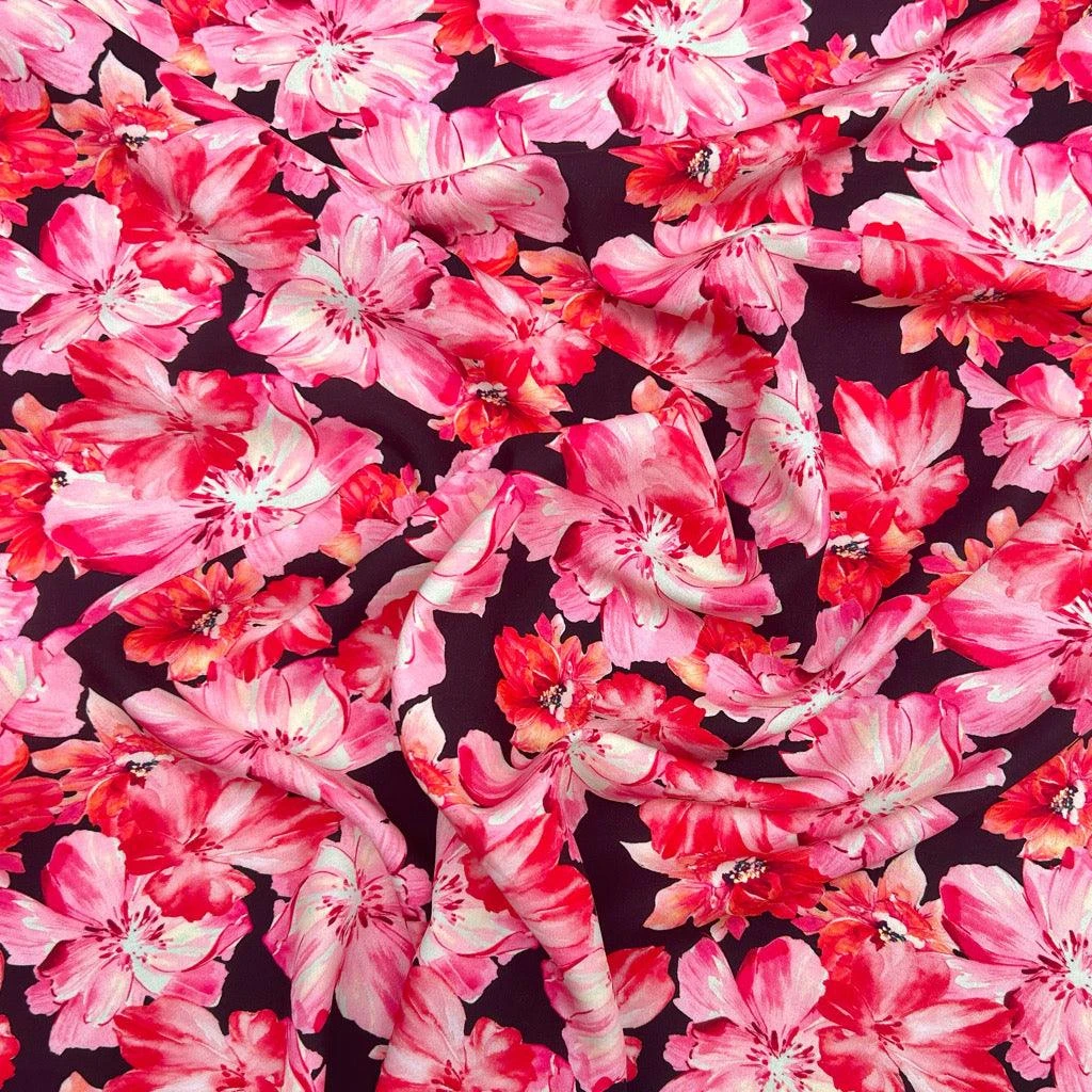 Midnight Floral Viscose Challis Fabric 6 Midnight Floral Viscose Challis Fabric - Image 6