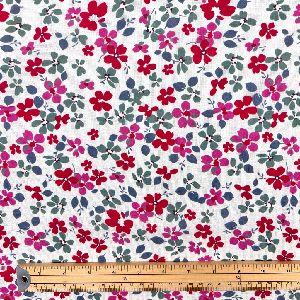 Flower Party Cotton Linen Blend Fabric 2 Flower Party Cotton Linen Blend Fabric - Image 2