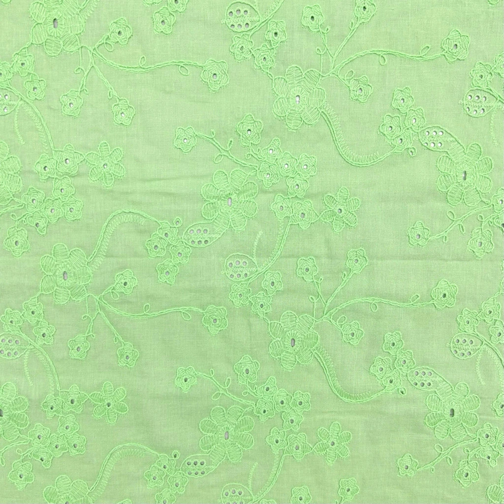 Floral Perfection Embroidered Cotton Fabric 6 Floral Perfection Embroidered Cotton Fabric - Image 6