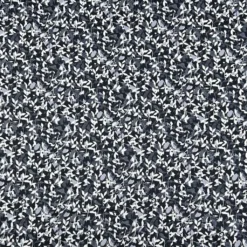 White Leaves On Black Cotton Sateen Fabric