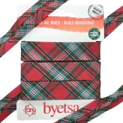 Tartan Polycotton Bias Binding Tape - 5 Metres
