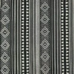 Black/White Tribal Design Recycled Jacquard Fabric