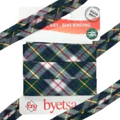 Tartan Polycotton Bias Binding Tape - 5 Metres -Ernst Fabric Store 86