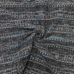 Blue And Grey Boucle Fabric