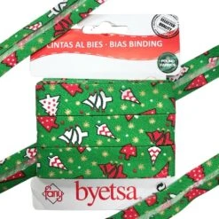 Christmas Trees Polycotton Bias Binding Tape - 5 Metres -Ernst Fabric Store 89