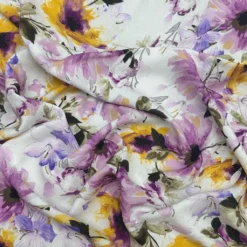 Flower Paintings On White Viscose Challis Fabric -Ernst Fabric Store 8B86E28B 8E87 4AD3 94BA 47106E8156A8