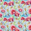 Pink Garden Stretch Viscose Twill Fabric