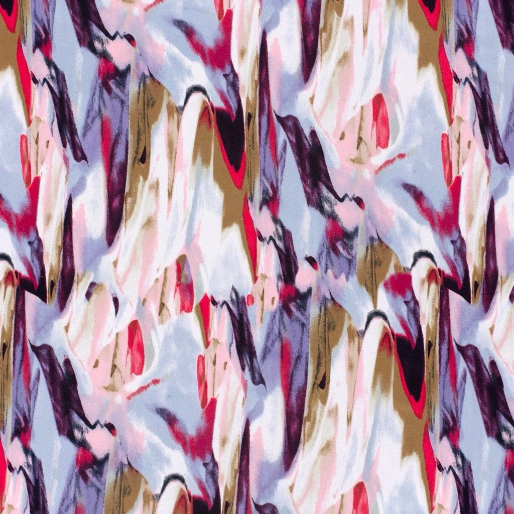 Watercolour Flame Viscose Jersey Fabric 1 Watercolour Flame Viscose Jersey Fabric