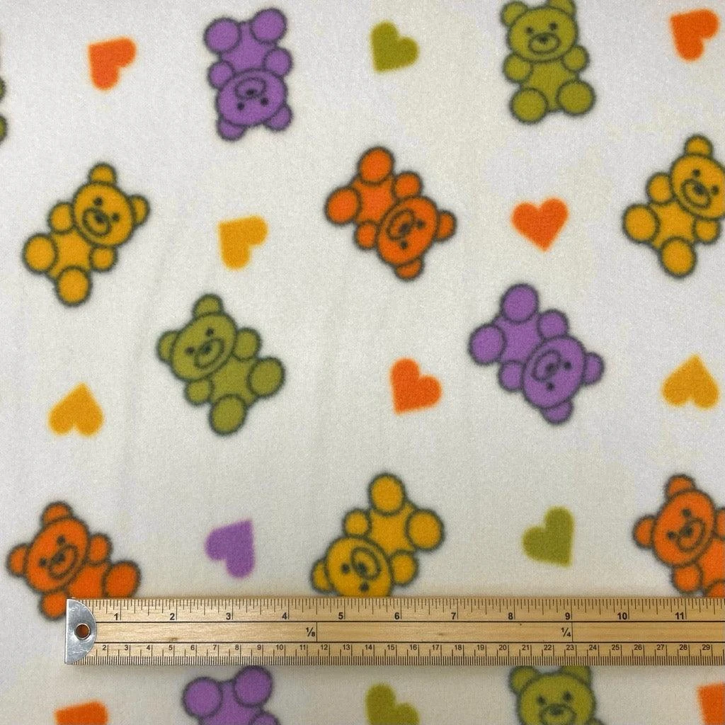 Gummy Bears On Cream Anti Pill Polar Fleece Fabric 2 Gummy Bears On Cream Anti Pill Polar Fleece Fabric - Image 2