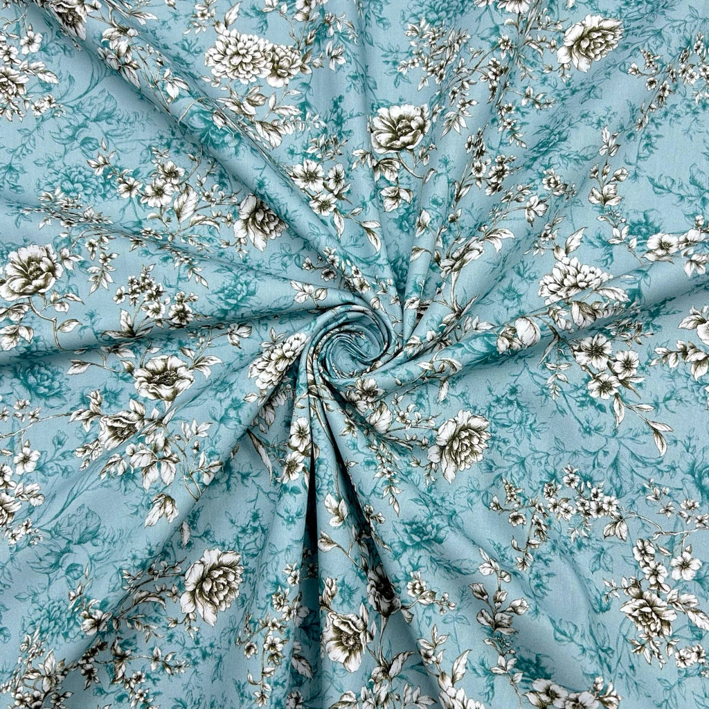 Graceful Meadow Rose & Hubble Cotton Poplin Fabric 4 Graceful Meadow Rose & Hubble Cotton Poplin Fabric - Image 4