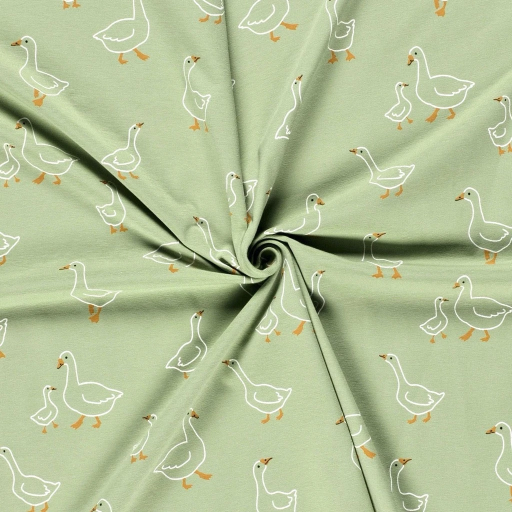 Goosey Grove Cotton Jersey Fabric 3 Goosey Grove Cotton Jersey Fabric - Image 3