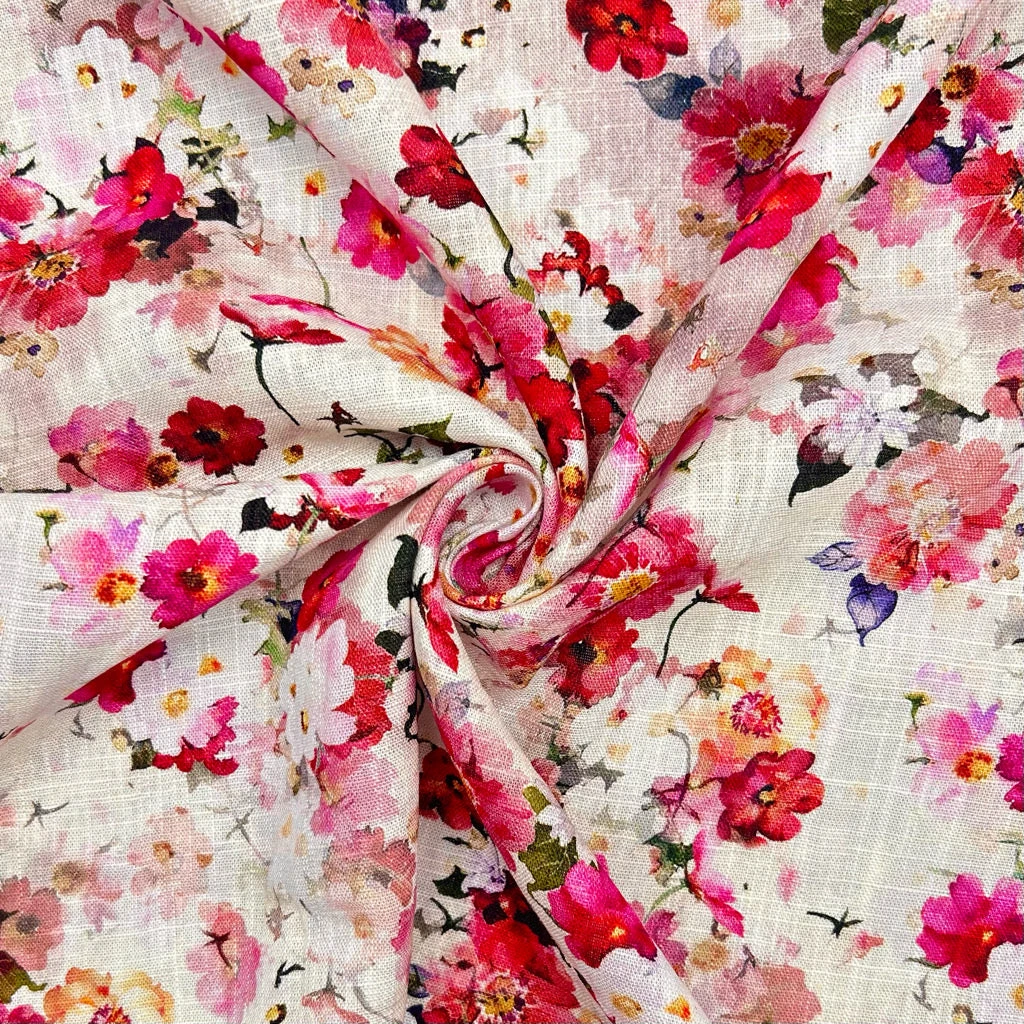 Blossom Bliss Linen Viscose Fabric 3 Blossom Bliss Linen Viscose Fabric - Image 3