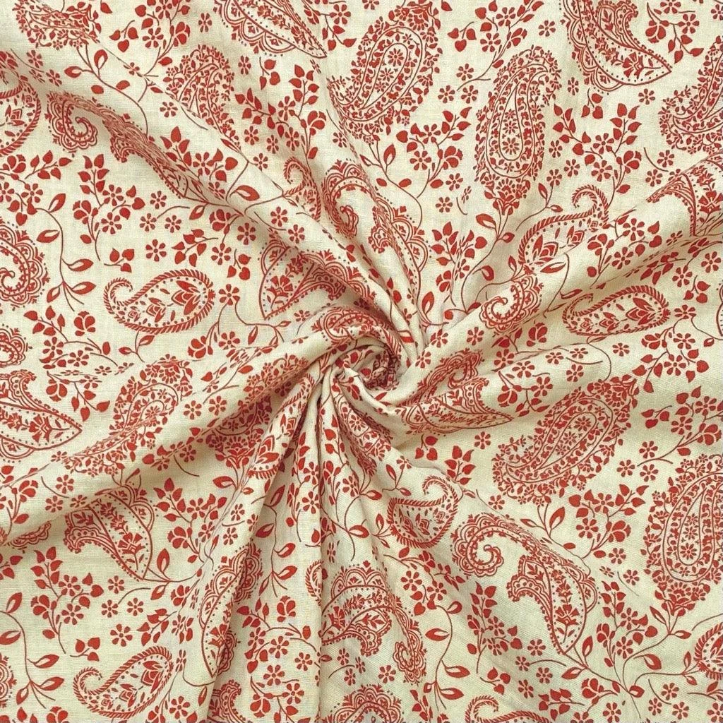 Paisley Floral Organic Double Gauze Fabric 3 Paisley Floral Organic Double Gauze Fabric - Image 3