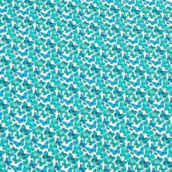 Blue And Teal Butterflies Bamboo Jersey Fabric