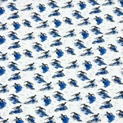 Blue Surfers Cotton Jersey Fabric