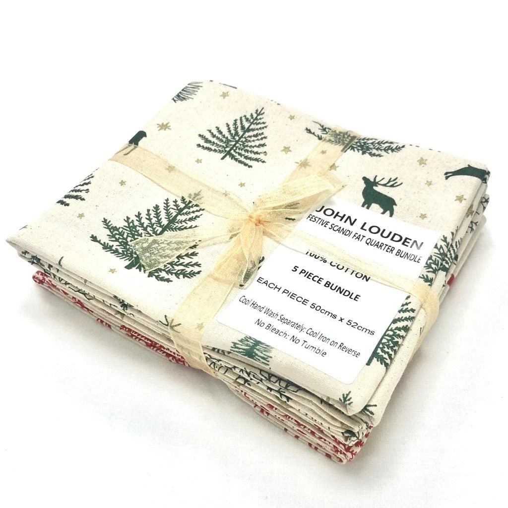 Festive Scandi Fat Quarter Christmas Bundle - No.24 1 Festive Scandi Fat Quarter Christmas Bundle - No.24