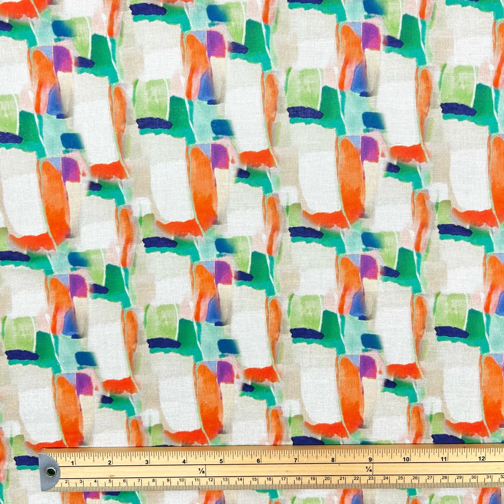 Pastel Waves Cotton Linen Blend Fabric 2 Pastel Waves Cotton Linen Blend Fabric - Image 2