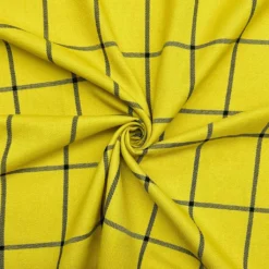 Yellow Checkered PolyViscose Fabric -Ernst Fabric Store 9D31903C 57BB 4DE4 A520 E240C29DF906