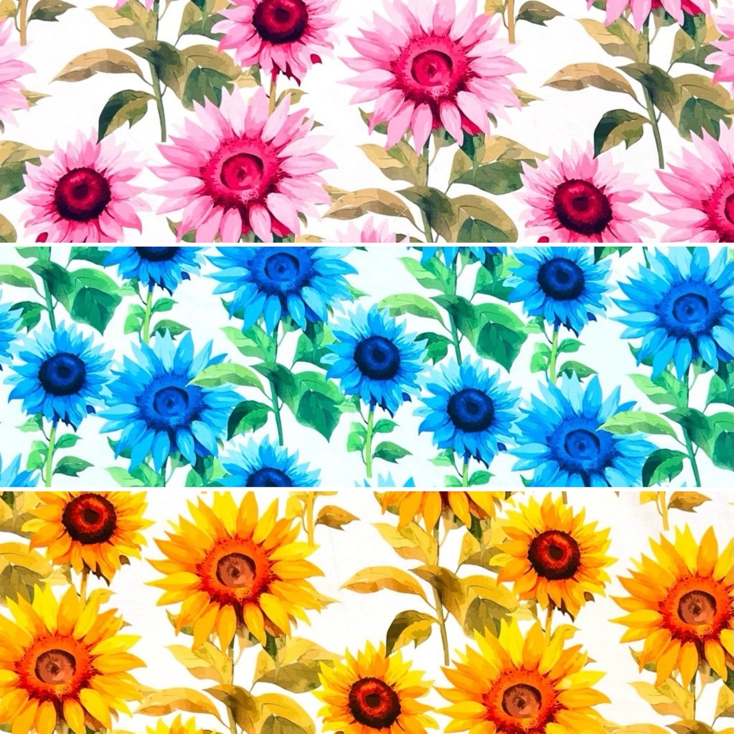 Sunny Bloom Viscose Challis Fabric 1 Sunny Bloom Viscose Challis Fabric