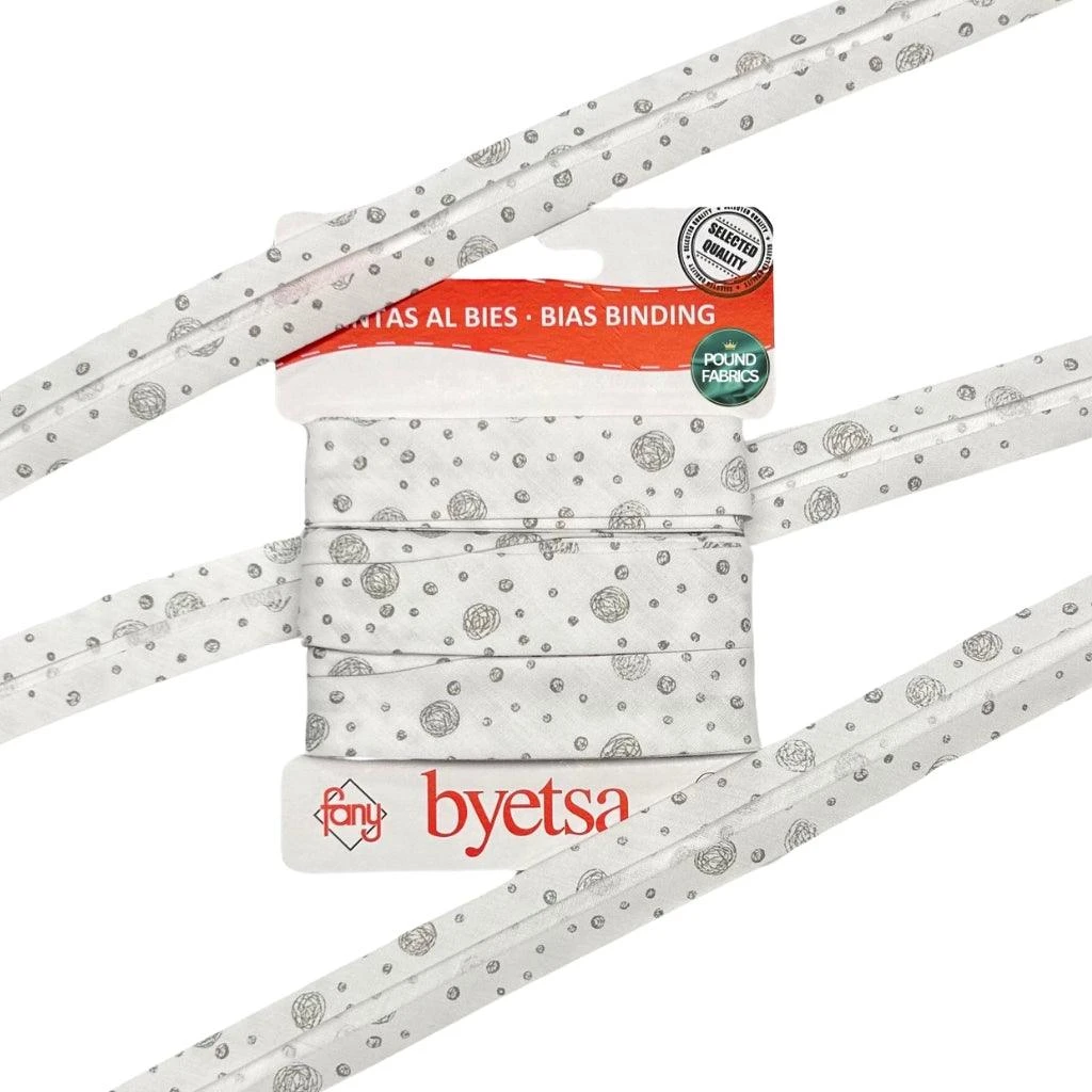 Squiggles Organic Cotton Bias Binding Tape - 5 Metres 3 Squiggles Organic Cotton Bias Binding Tape - 5 Metres - Image 3