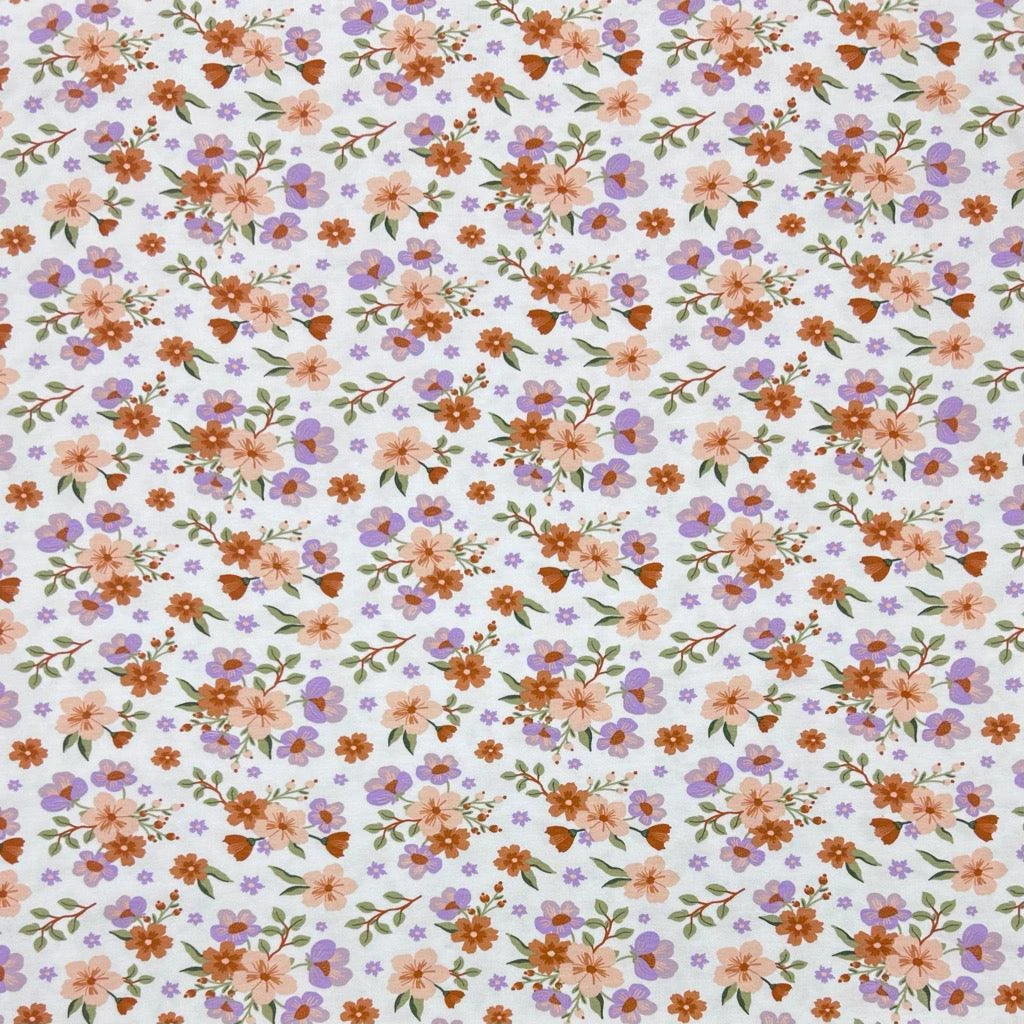 Simple Flower Bunches Organic Cotton Jersey Fabric 3 Simple Flower Bunches Organic Cotton Jersey Fabric - Image 3