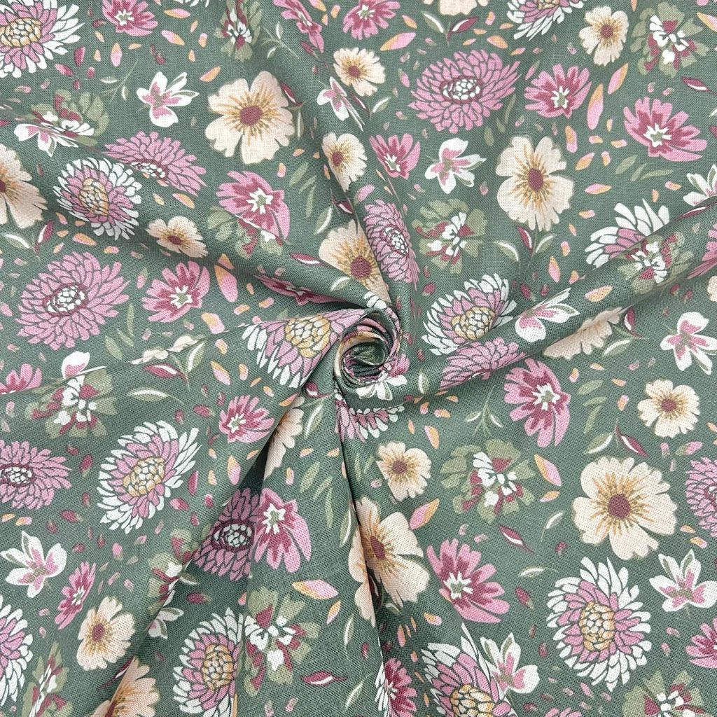 Breezy Blooms Linen Viscose Fabric 4 Breezy Blooms Linen Viscose Fabric - Image 4