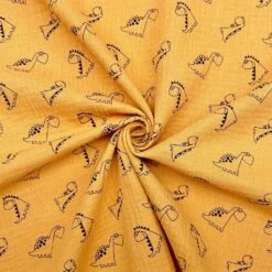 Drawn Dinosaurs Double Gauze Fabric -Ernst Fabric Store A31CD03F CDE1 4D69 B977 ED0221971E63