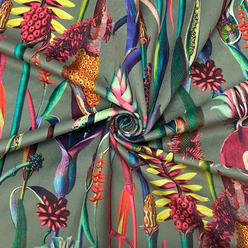 Abstract Plants Digital Velvet Fabric 9 Abstract Plants Digital Velvet Fabric - Image 9