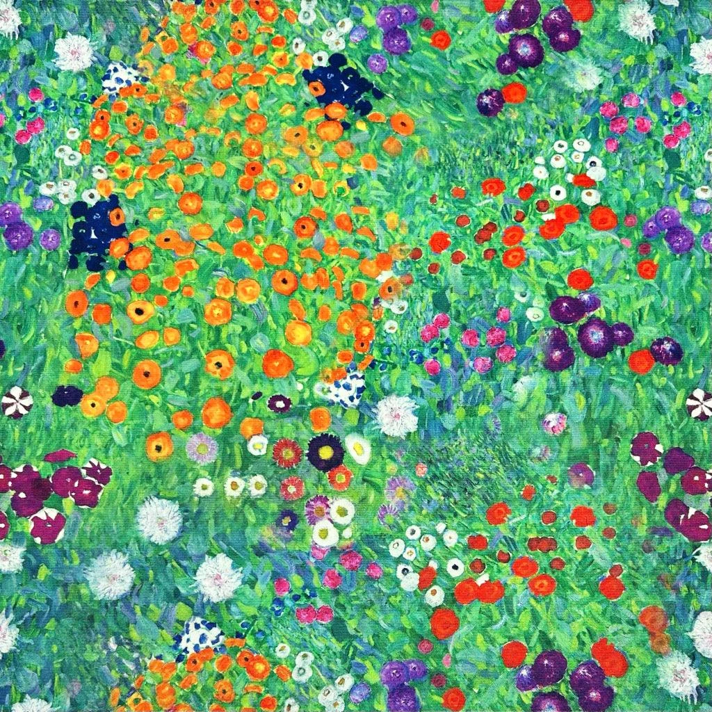 Klimt Flower Garden Water Resistant Fabric 1 Klimt Flower Garden Water Resistant Fabric