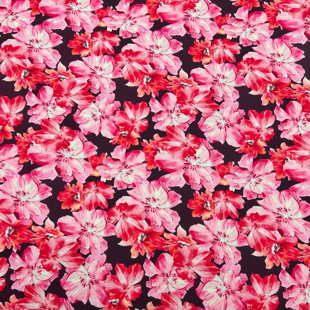 Midnight Floral Viscose Challis Fabric 5 Midnight Floral Viscose Challis Fabric - Image 5
