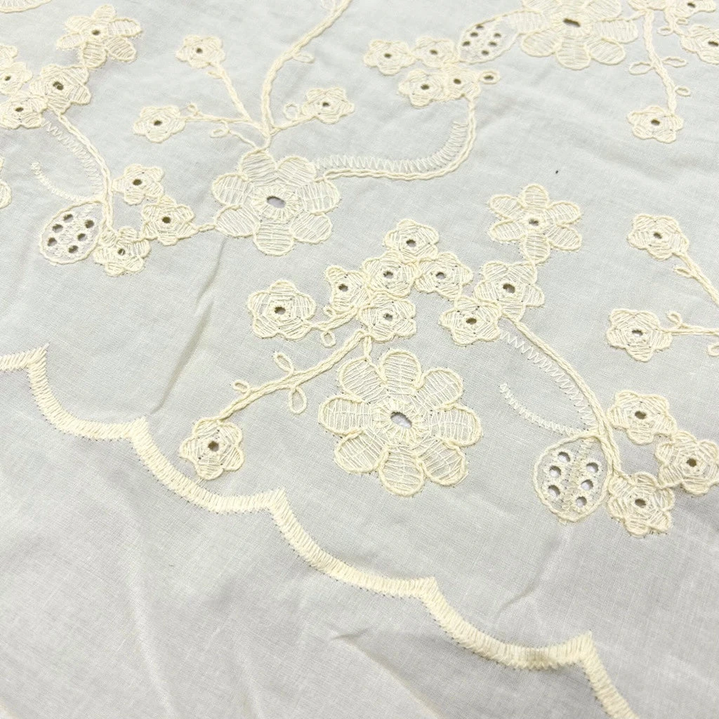 Floral Perfection Embroidered Cotton Fabric 17 Floral Perfection Embroidered Cotton Fabric - Image 17