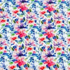 Abstract Meadow Bamboo Jersey Fabric