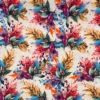 Colourful Leaves Viscose Poplin Fabric