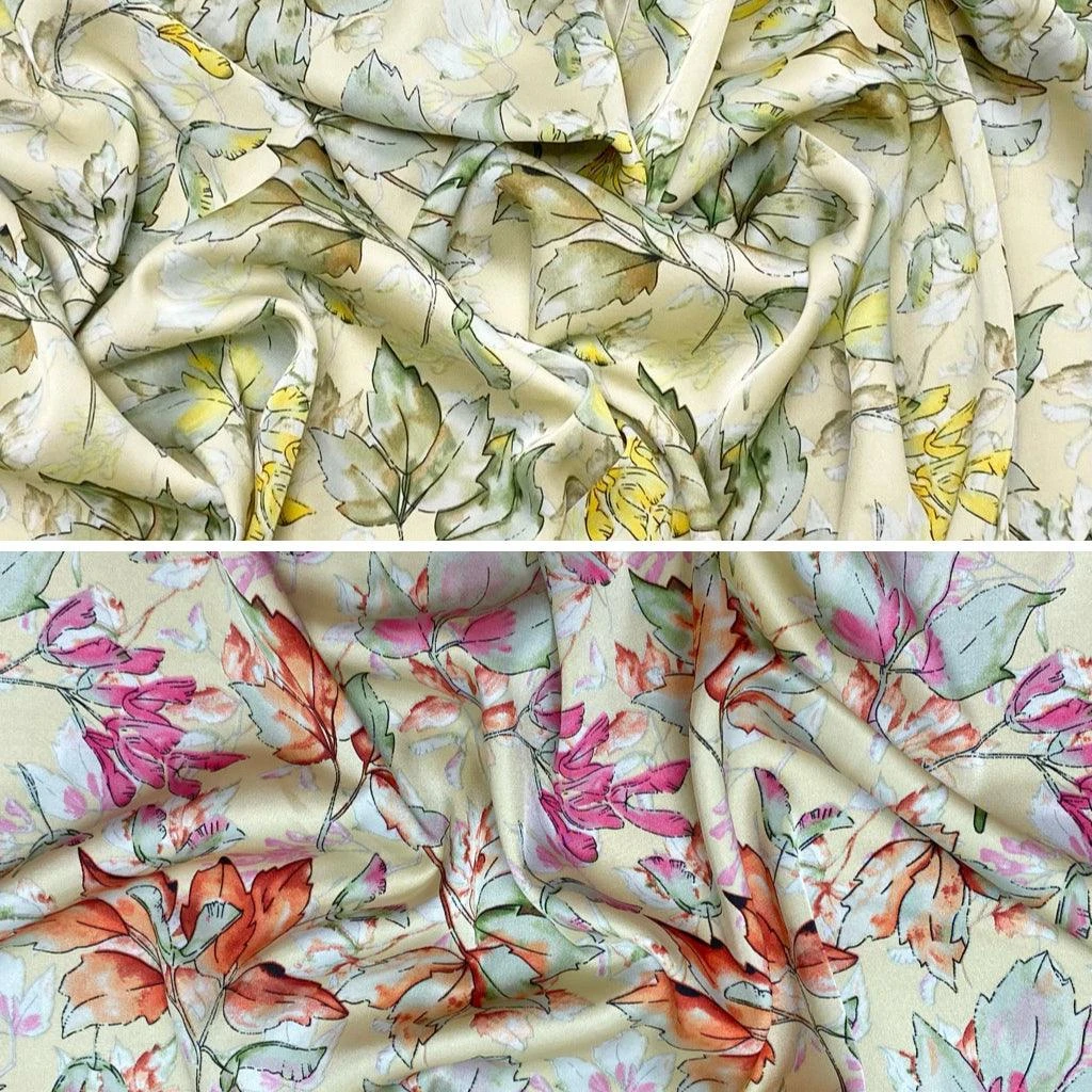 Graceful Garden Satin Fabric 1 Graceful Garden Satin Fabric