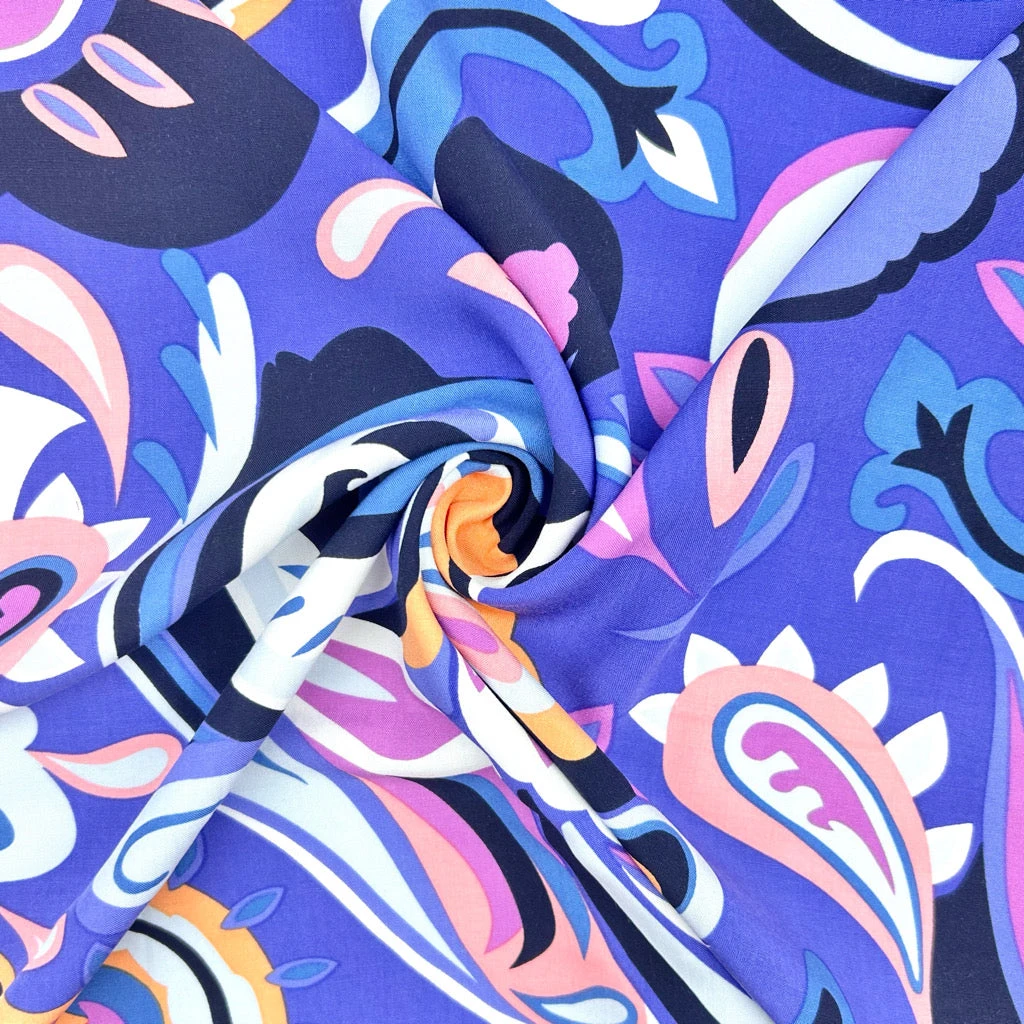 Surreal Bloom Viscose Poplin Fabric 4 Surreal Bloom Viscose Poplin Fabric - Image 4