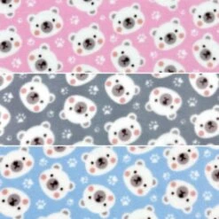 Bear Faces Anti Pill Polar Fleece Fabric