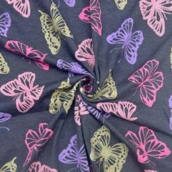 Glitter Butterflies Melange Cotton Jersey Fabric -Ernst Fabric Store AE6387BA 67A3 465B 8A2E 05C3BC2118FC