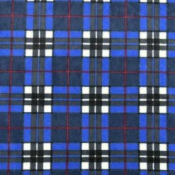 Royal Blue Checkered Anti Pill Polar Fleece Fabric
