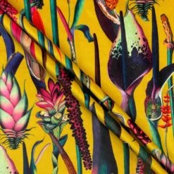 Abstract Plants Digital Velvet Fabric 13 Abstract Plants Digital Velvet Fabric -Ernst Fabric Store Abstract plants yellow