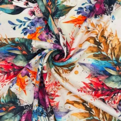 Colourful Leaves Viscose Poplin Fabric 5 Colourful Leaves Viscose Poplin Fabric -Ernst Fabric Store B6B12F22 F366 43BE AABE 7587E4EBD336