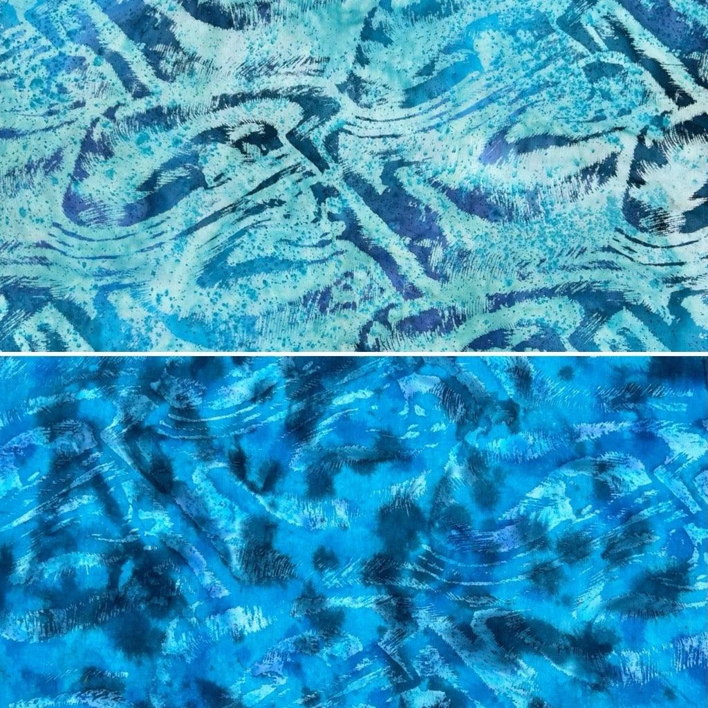 Waves Cotton Batik Fabric 1 Waves Cotton Batik Fabric