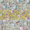 Watercolour Floral Rose & Hubble Cotton Poplin Fabric