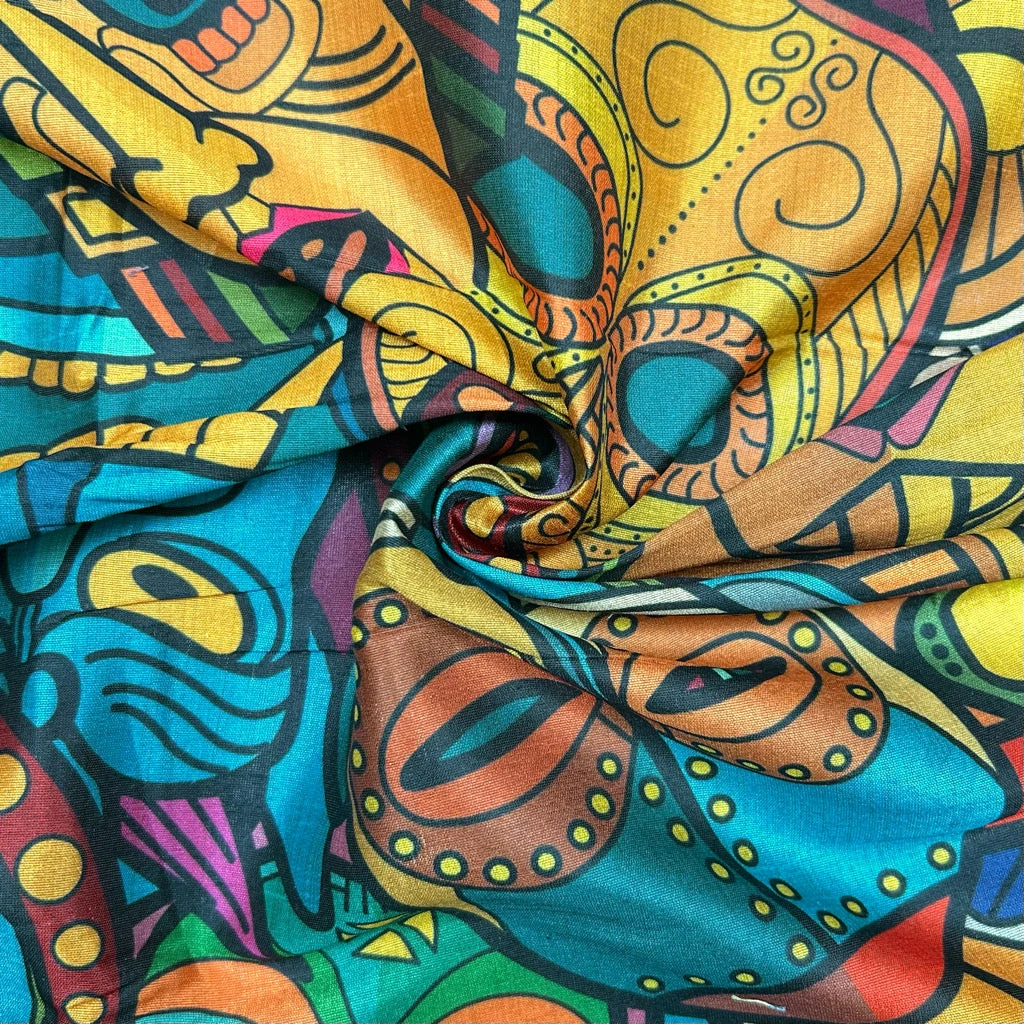 Cultural Canvas Faux Silk Fabric 3 Cultural Canvas Faux Silk Fabric - Image 3