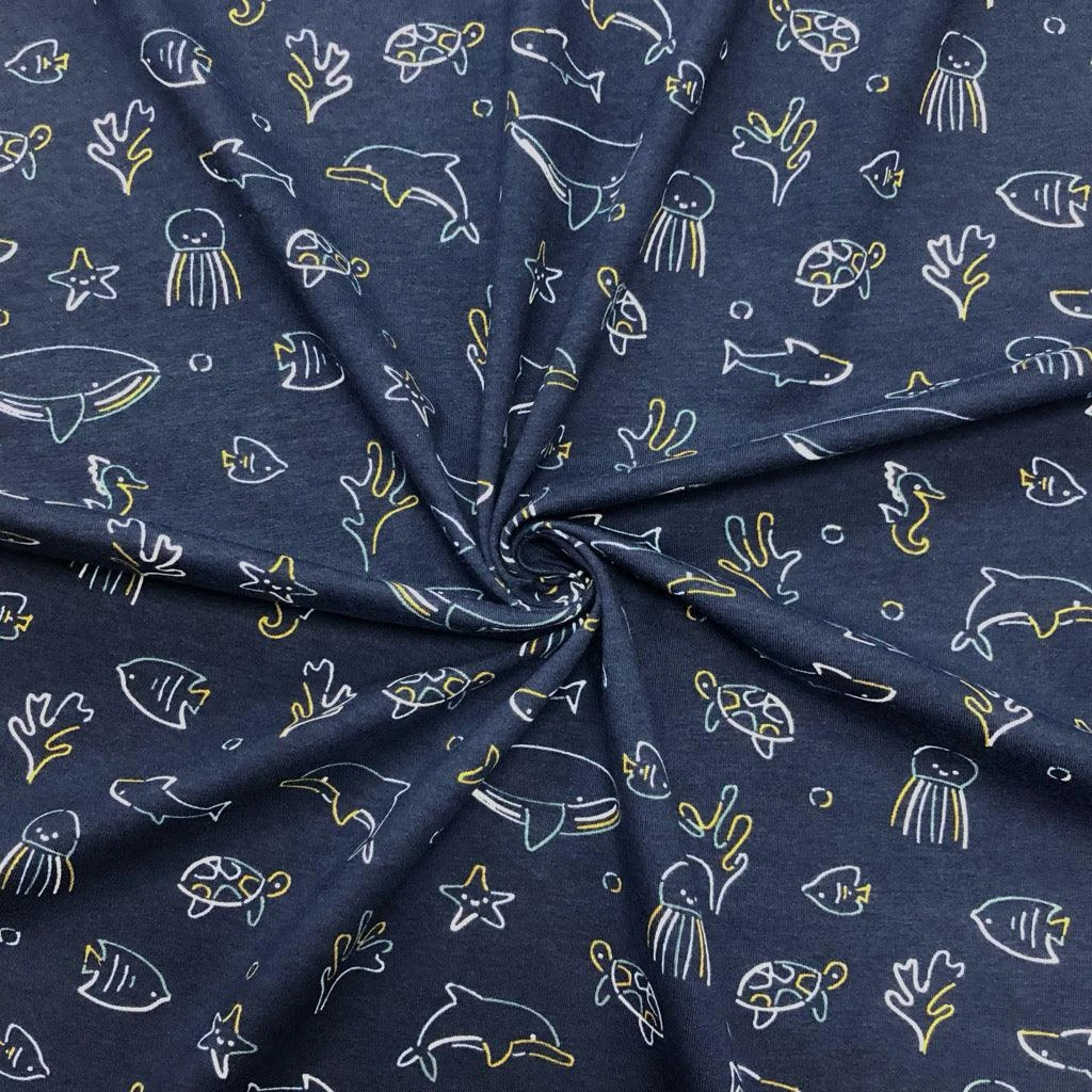Sealife Cotton Jersey Fabric 4 Sealife Cotton Jersey Fabric - Image 4