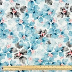 Dusky Blue And Grey Leaves Linen Blend Fabric -Ernst Fabric Store C61CBD7F 5023 461D 8EB6 C42BEC8373CC