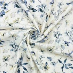Greyish Blue Blossom Linen Viscose Fabric -Ernst Fabric Store C65F587F 661B 42AB 82E7 D8A02594DF5F