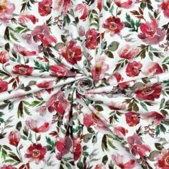 Red Flower Garden Cotton Jersey Fabric -Ernst Fabric Store C736F7E6 D4DE 481D 8565 F85E17063B06